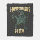 Grumpasaurus Rex Dinosaur T Rex Grandpa Fleece Deken (Voorkant)