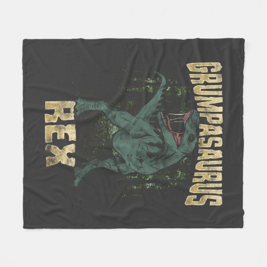 Grumpasaurus Rex Dinosaur T Rex Grandpa Fleece Deken (Voorkant (Horizontaal))