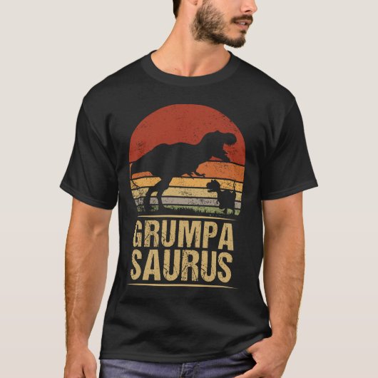 GrumpaSaurus Rex Family Dinosaur T-Rex Dino Brothe T-shirt (Voorkant)