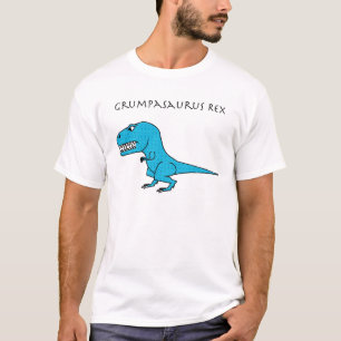 Grumpasaurus Rex Light Blue getextureerd T-shirt
