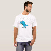 Grumpasaurus Rex Light Blue getextureerd T-shirt (Voorkant volledig)