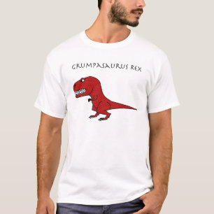 Grumpasaurus Rex Red getextureerd T-shirt