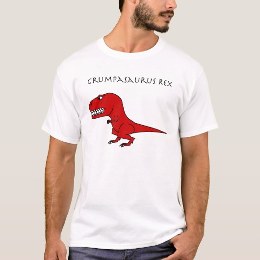 Grumpasaurus Rex Red T-shirt (Voorkant)