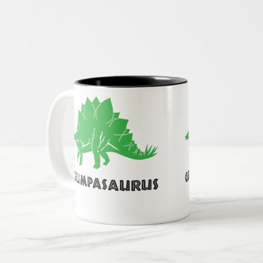 Grumpasaurus STEGOSAURUS dinosaurus kleinad, mok c (Voorkant links)