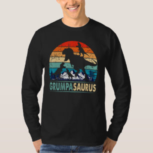 Grumpasaurus T Rex Grumpa Dinosaur 3 Kinder Funny  T-shirt