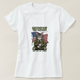 Grumpaw de Patriot - Grappig Angry Cat T-shirt