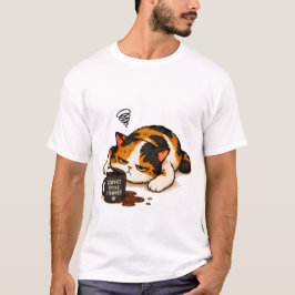 Grumperige Calico Kat - Coffee sprak T-shirt