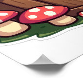 Grumperige Capybara Bubbelbad Kawaii Paddenstoel S Poster (Hoek)