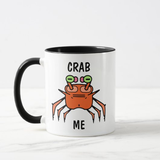 Grumperige Krab Cadeau Humor Grappige Mok (Links)