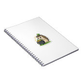 Grumperige Schattenbewaarder Egel St.Patrick's Day Notitieboek (Rechterzijde)