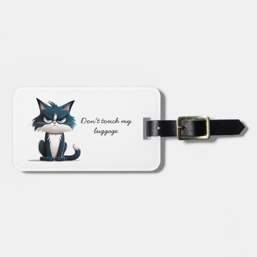 Grumpige kat bagagelabel (Voorkant horizontaal)