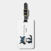 Grumpige kat bagagelabel (Voorkant verticaal)