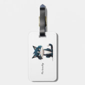 Grumpige kat bagagelabel (Achterkant verticaal)