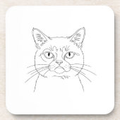 Grumpige kat bier onderzetter (Voorkant)