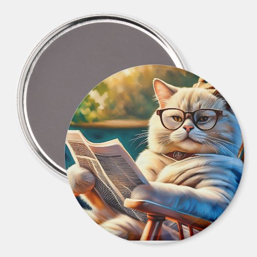 Grumpige kat magneet (Voorkant / Achterkant)