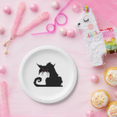 Grumpige kat papieren bordje (Feest)
