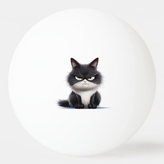 Grumpige kat pingpongbal (Achterkant)