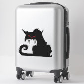 Grumpige kat sticker (Koffer)