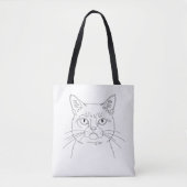 Grumpige kat tote bag (Voorkant)