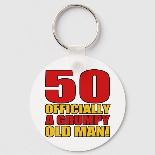 Grumpy 50th Birthday Humor Sleutelhanger (Voorkant)