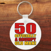 Grumpy 50th Birthday Humor Sleutelhanger (Voorkant)