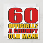 Grumpy 60th Birthday Humor Kaart (Voorkant)