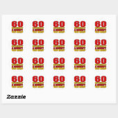Grumpy 60th Birthday Humor Ronde Sticker (Vel)