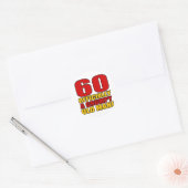 Grumpy 60th Birthday Humor Ronde Sticker (Envelop)