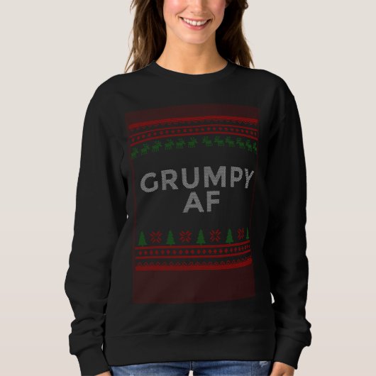 Grumpy AF Family Ugly Matching Family Christmas Trui (Voorkant)