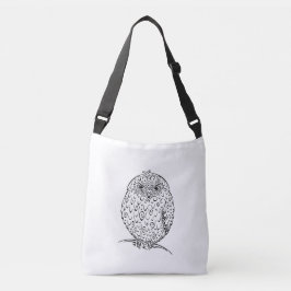 Grumpy African Barred Owlet Design Crossbody Tas