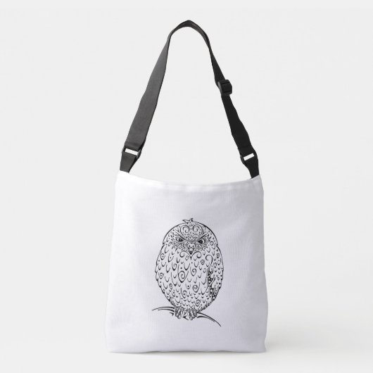 Grumpy African Barred Owlet Design Crossbody Tas (Voorkant)