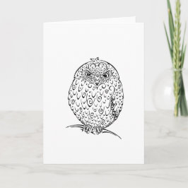 Grumpy African Barred Owlet Design Kaart