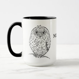 Grumpy African Barred Owlet Design Mok