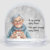Grumpy Aging Female Friend Snow Globe Sneeuwbol (Achterkant)