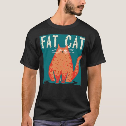 Grumpy and fluffy Cat Costume for funny overweight T-shirt (Voorkant)