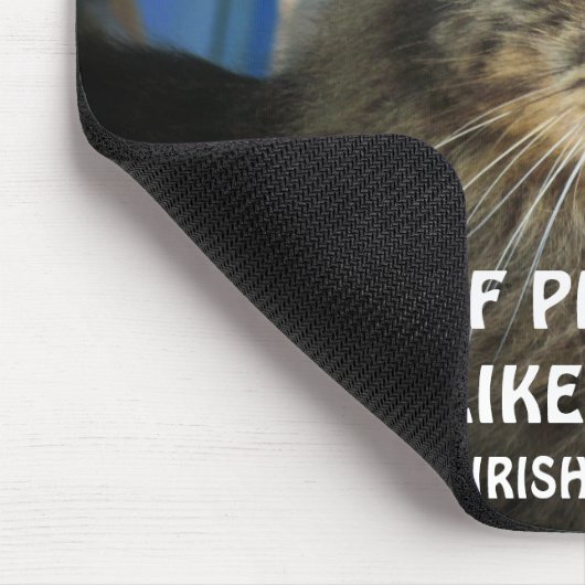 Grumpy Angel Cat en Irish proverb Meme Muismat (Hoek)