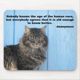 Grumpy Angel met Anonymous Quote Muismat