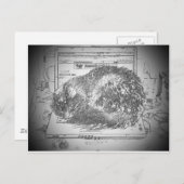 Grumpy Angel op een laptoplap kat? Briefkaart (Voorkant / Achterkant)