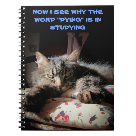 Grumpy Angel: "Studeren is me vermoorden" Notitieboek (Voorkant)