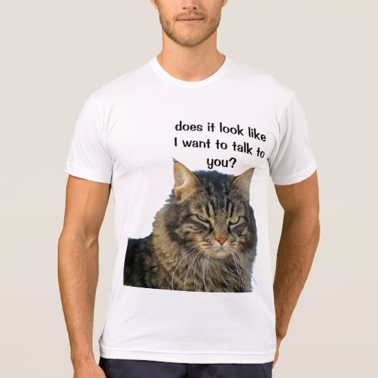 Grumpy Angel wil niet praten. T-shirt (Voorkant)