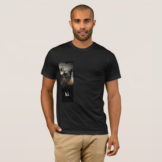 Grumpy Angel zegt zijwaarts "hoi" T-shirt (Voorkant volledig)