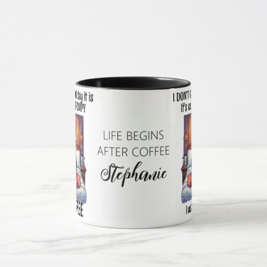 Grumpy Angry Cat Drink koffiecitaat Mok (Midden)