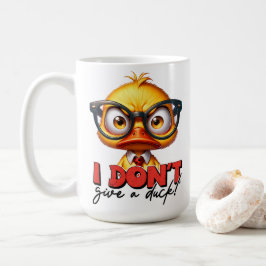 Grumpy Angry Duck met bril Grappig Gezegde Koffiemok