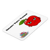 Grumpy Apple Dirty Dishes Sign Magnet Magneet (Linkerzijde)