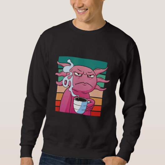 Grumpy Axolotl Drink Koffee Morning Angry Salam Trui (Voorkant)