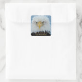 Grumpy Bald Eagle Vierkante Sticker (Tas)