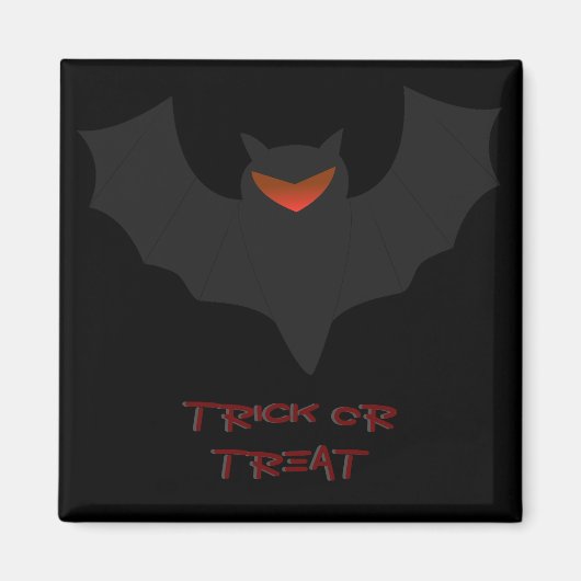 Grumpy Bat Halloween Magnet (Voorkant)