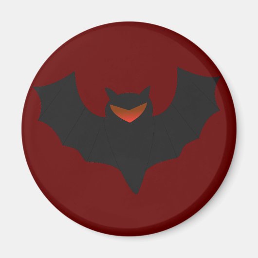 Grumpy Bat Halloween Magnet (Voorkant)