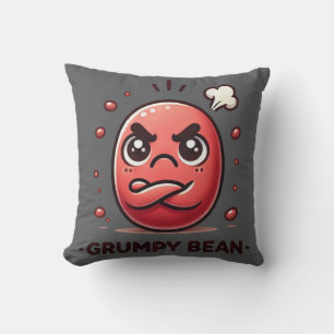 Grumpy Bean - De Moody Kleine Boon Kussen