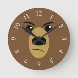 Grumpy Beer Face Ronde Klok